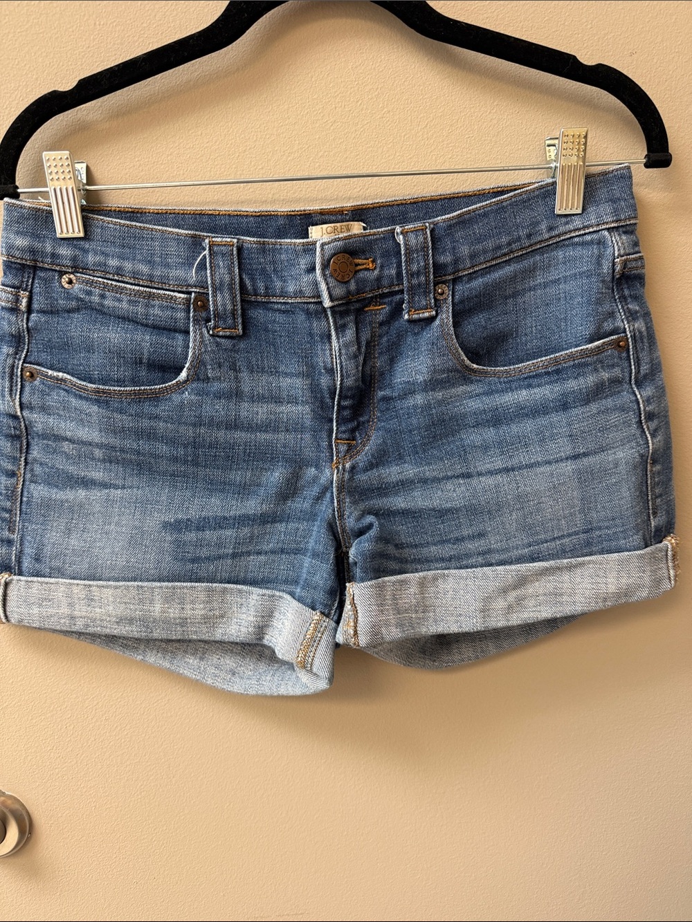 J. Crew Cuffed Denim Shorts - Size 27